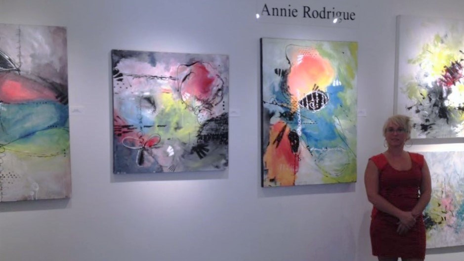 L'artiste peintre Annie Rodrigue.