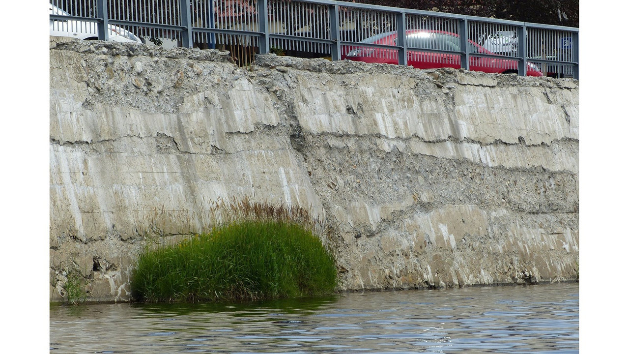 L'état du mur de soutènement de la Promenade Redmond à Saint-Georges en date du vendredi 14 juillet 2017.