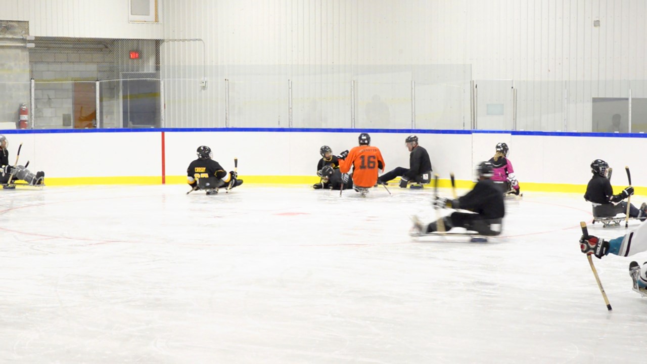 Initiation au hockey sur luge, un sport ouvert à tous qui abolit les handicaps