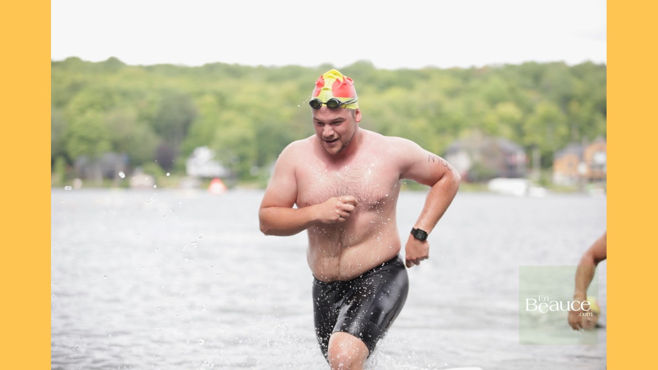 EN IMAGES : le triathlon du Lac-Poulin (partie nage)