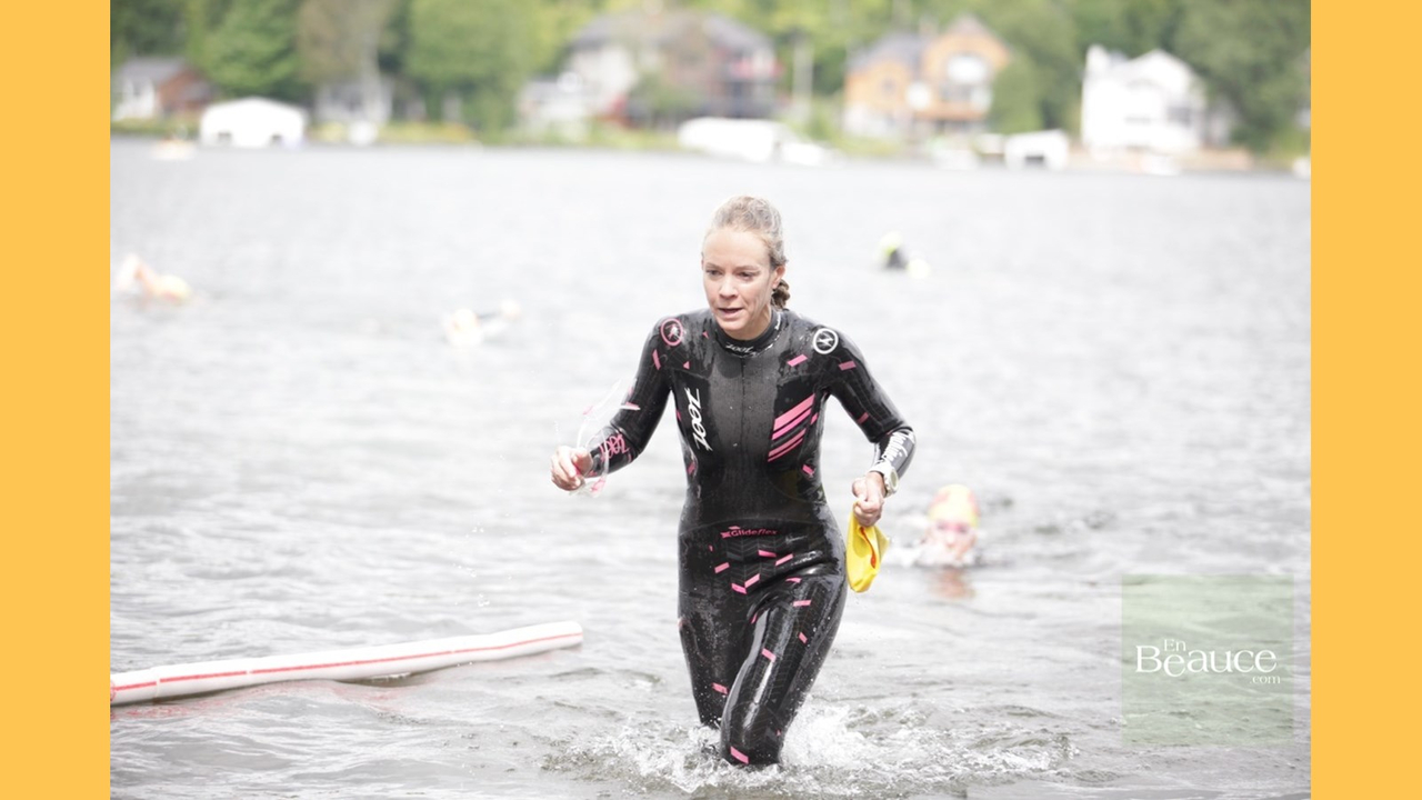 EN IMAGES : le triathlon du Lac-Poulin (partie nage)