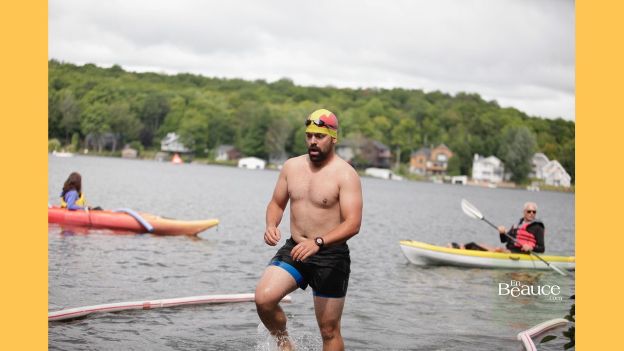 EN IMAGES : le triathlon du Lac-Poulin (partie nage)