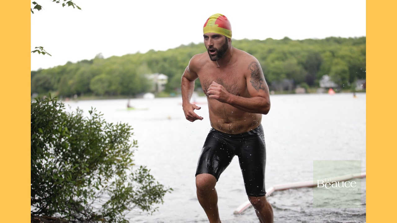 EN IMAGES : le triathlon du Lac-Poulin (partie nage)