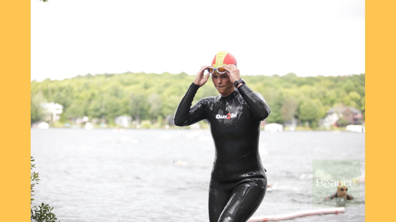 EN IMAGES : le triathlon du Lac-Poulin (partie nage)