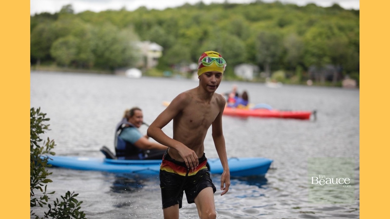 EN IMAGES : le triathlon du Lac-Poulin (partie nage)