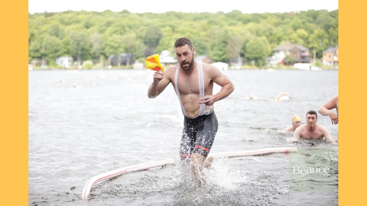 EN IMAGES : le triathlon du Lac-Poulin (partie nage)