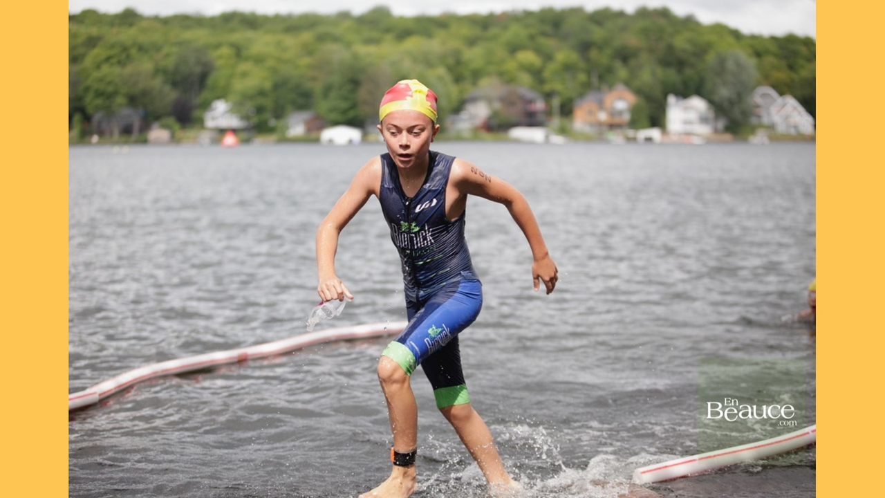 EN IMAGES : le triathlon du Lac-Poulin (partie nage)