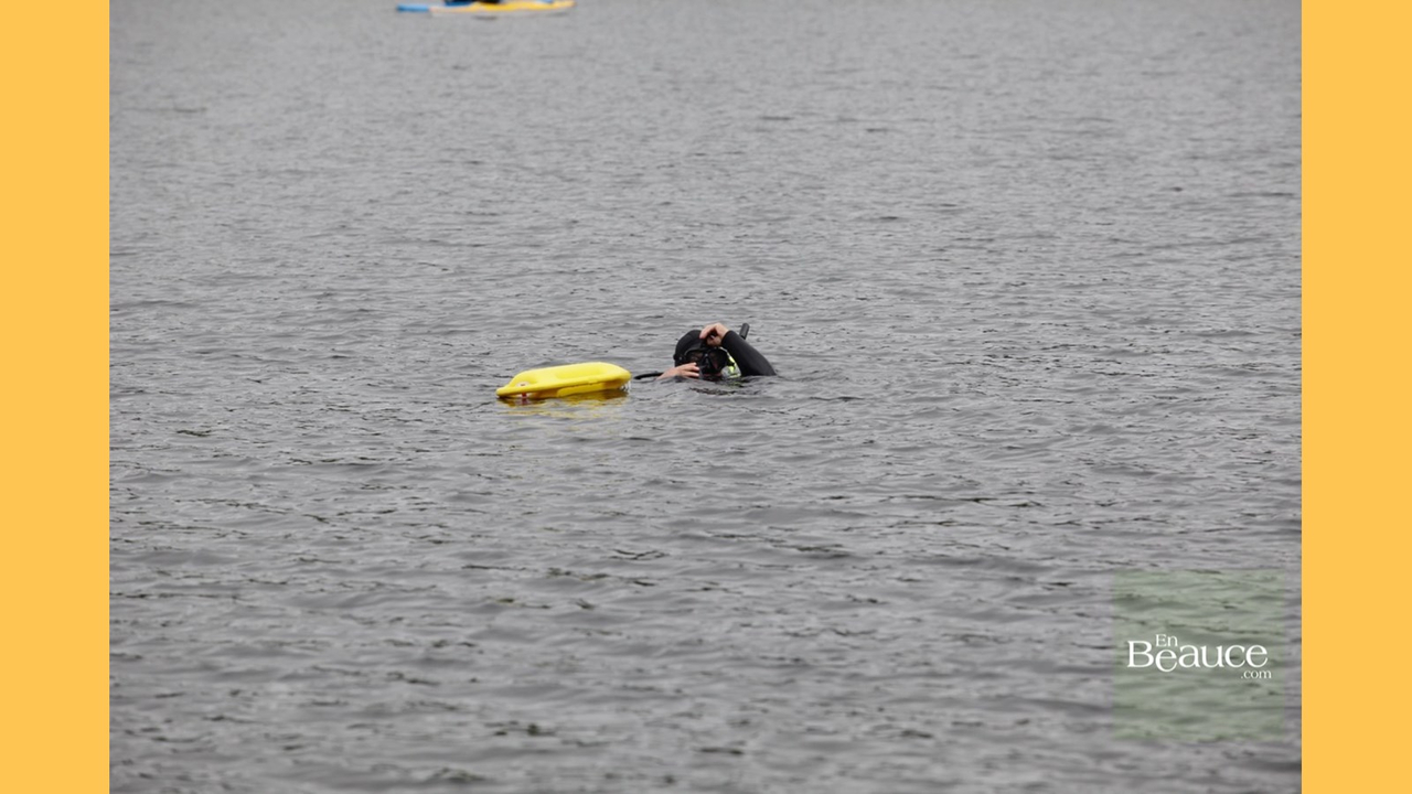 EN IMAGES : le triathlon du Lac-Poulin (partie nage)
