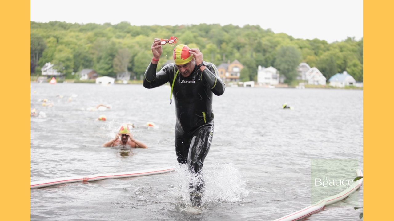 EN IMAGES : le triathlon du Lac-Poulin (partie nage)