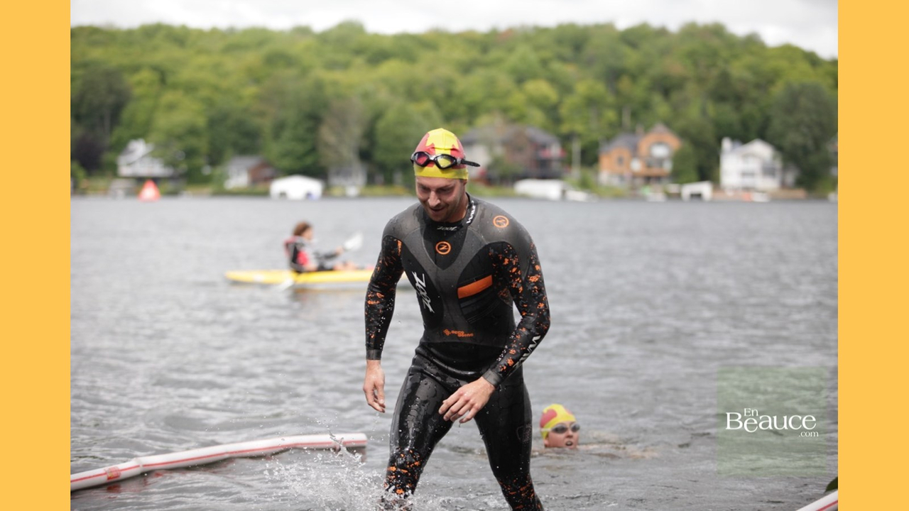 EN IMAGES : le triathlon du Lac-Poulin (partie nage)