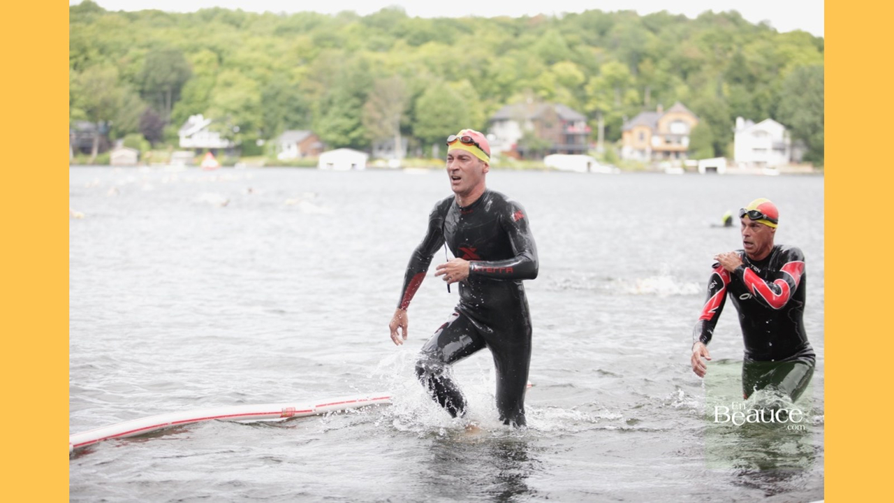EN IMAGES : le triathlon du Lac-Poulin (partie nage)