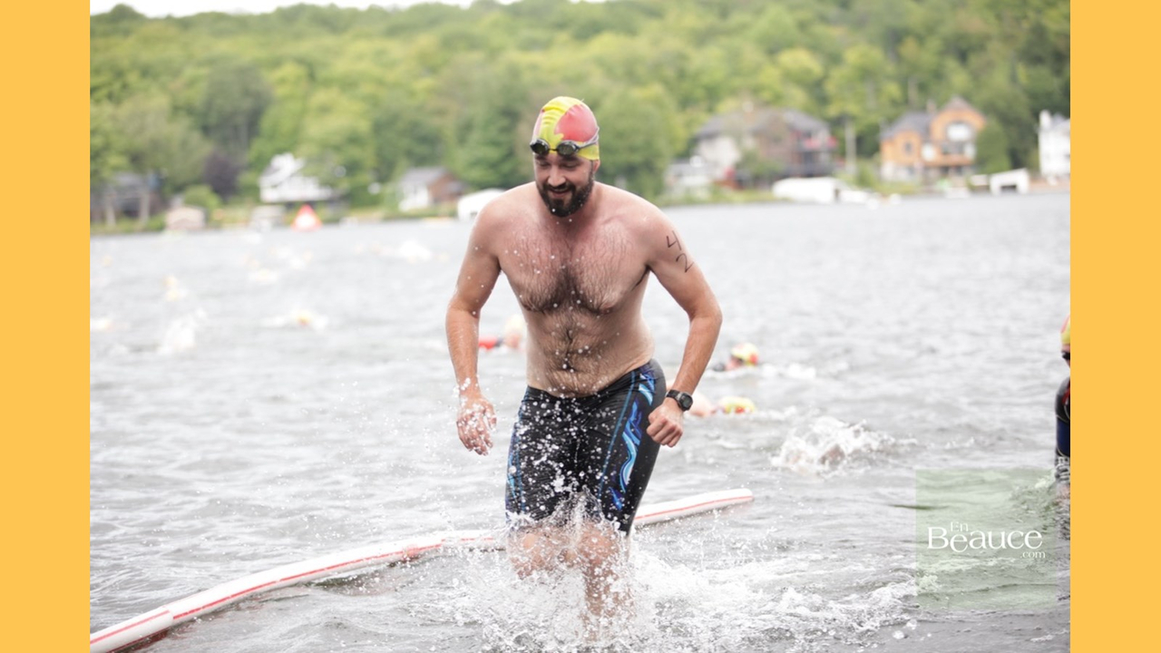 EN IMAGES : le triathlon du Lac-Poulin (partie nage)