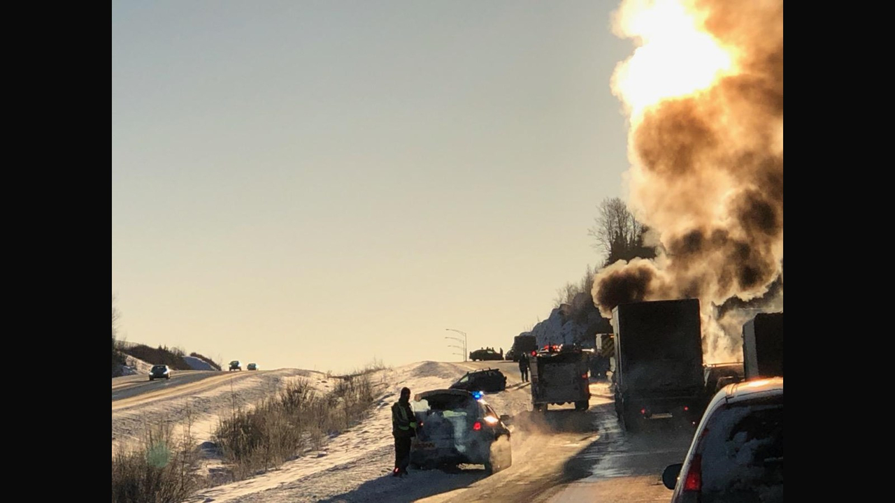Carambolage sur la route 73 impliquant plusieurs véhicules