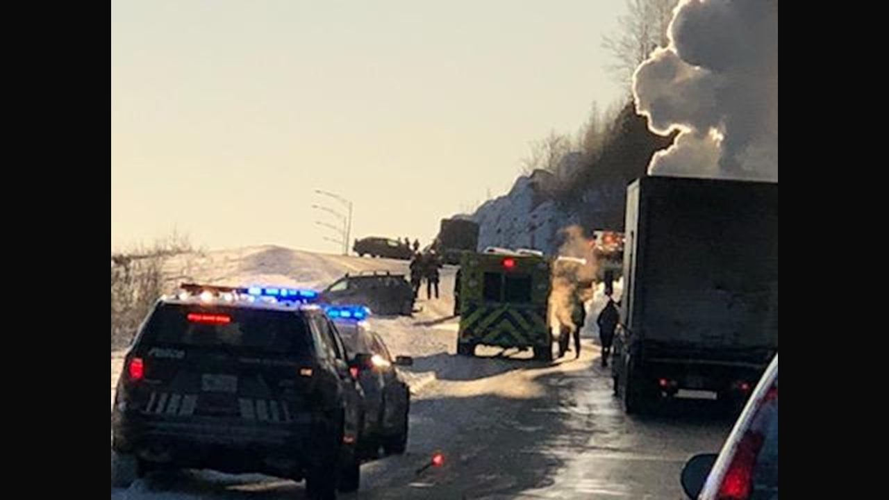 Carambolage sur la route 73 impliquant plusieurs véhicules