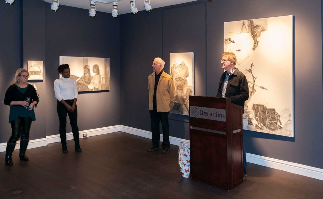 Vernissage de l'exposition « La Sapinière » de Valérie Gilbert