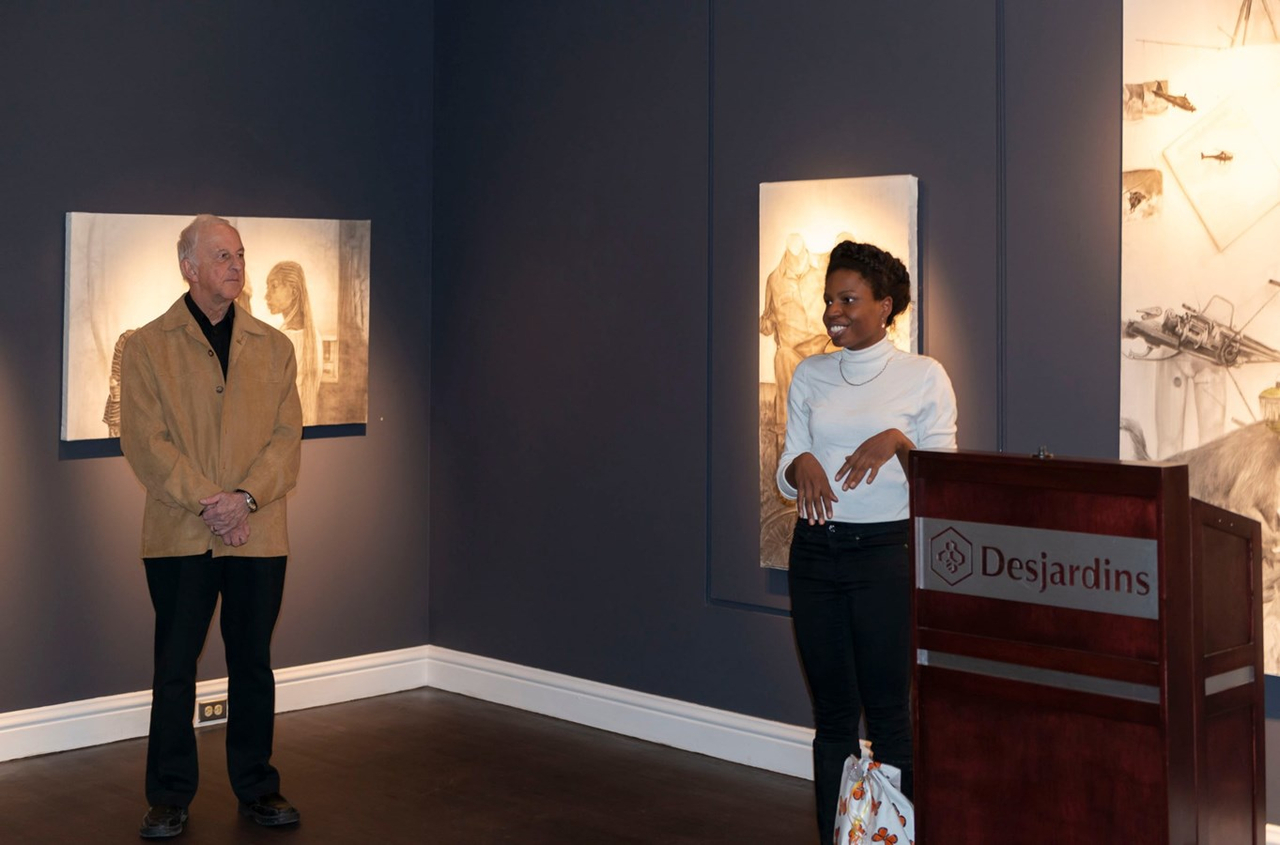 Vernissage de l'exposition « La Sapinière » de Valérie Gilbert