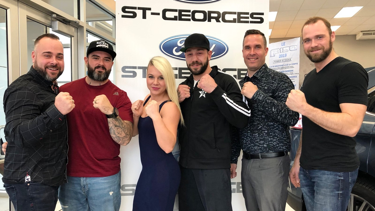 Éric Gosselin, Phil Paquet, Émilie Gendron, Hubert Poulin, Jean-François Vachon et Louis Larochelle.