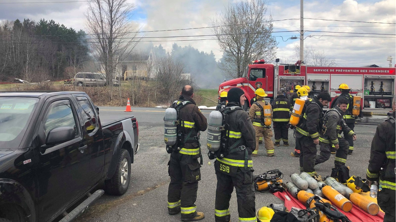 Incendie en cours dans une résidence de la route Fraser à Beauceville