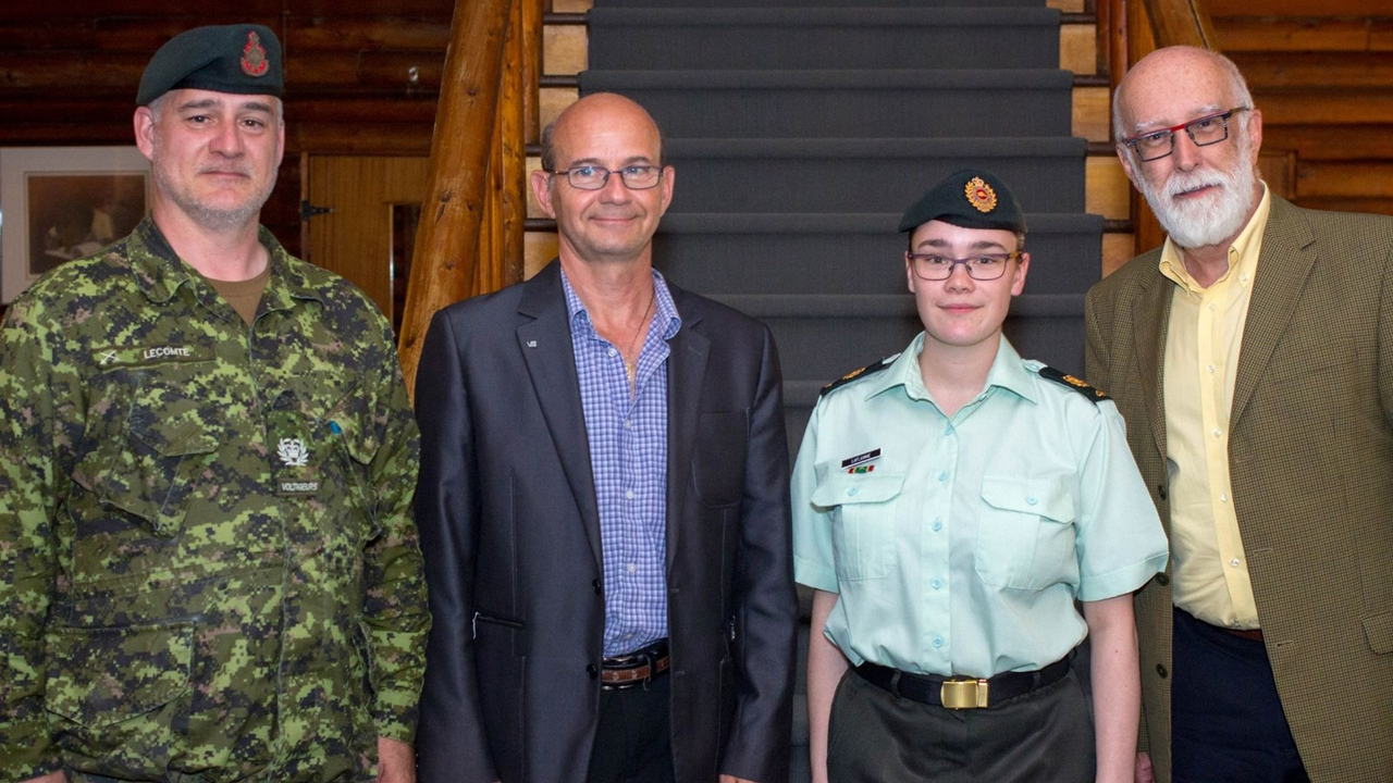 Rachel Laflamme a obtenu le poste de sergent-major du cours élémentaire au Centre d'entraînement musical des cadets du Mont St-Sacrement