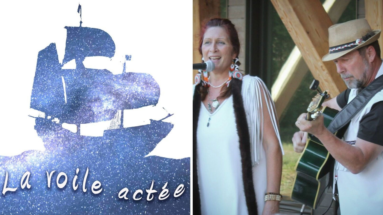 À gauche, le vendredi 27 septembre, il y aura soirée de dévoilement de « La voile actée », œuvre collective autour du thème de la rivière Chaudière. À droite, dans le cadre de la Montée des couleurs, le spectacle « Métissés serrés : l'Innue et le Jarret noir » sera présenté le dimanche 29 septembre.