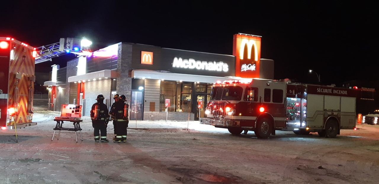 Les pompiers appelés au tout nouveau McDo de Saint-Georges!