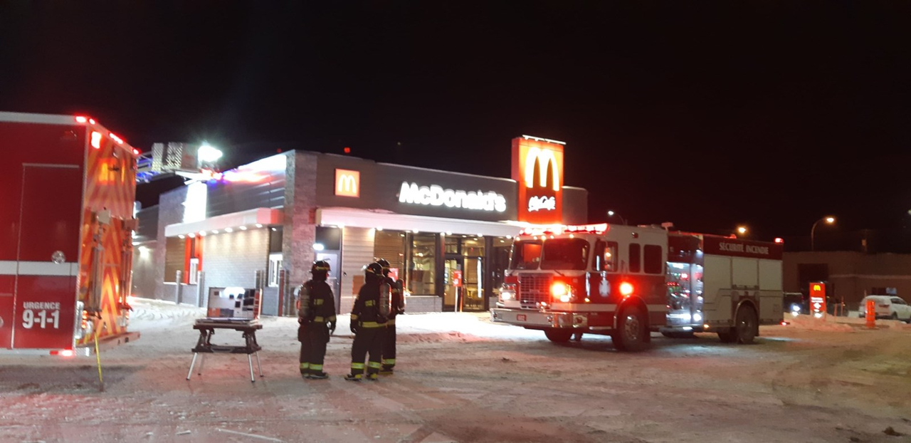 Les pompiers appelés au tout nouveau McDo de Saint-Georges!