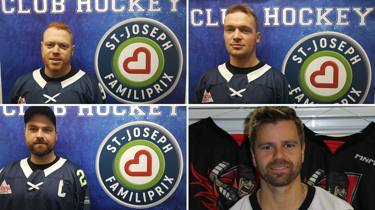 Junior Lessard, Guillaume Létourneau, Denis Fecteau et Yannick Roy