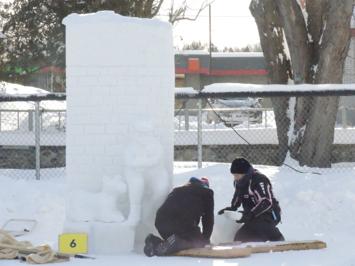 Le froid glacial n'a pas eu raison de l'élan créatif des sculpteurs