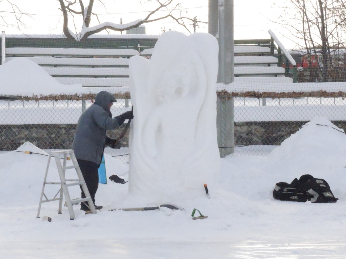 Le froid glacial n'a pas eu raison de l'élan créatif des sculpteurs