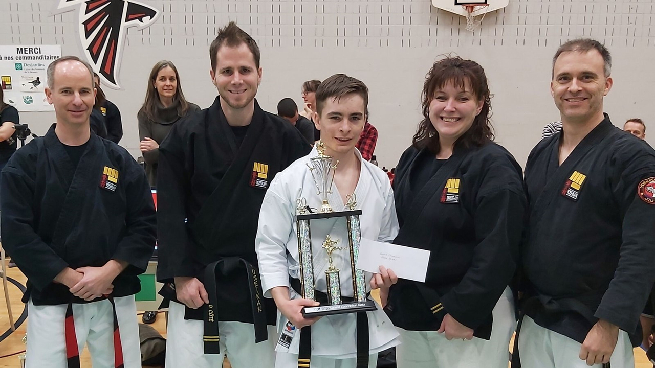 Jimmy Baillargeon, champion en kata.