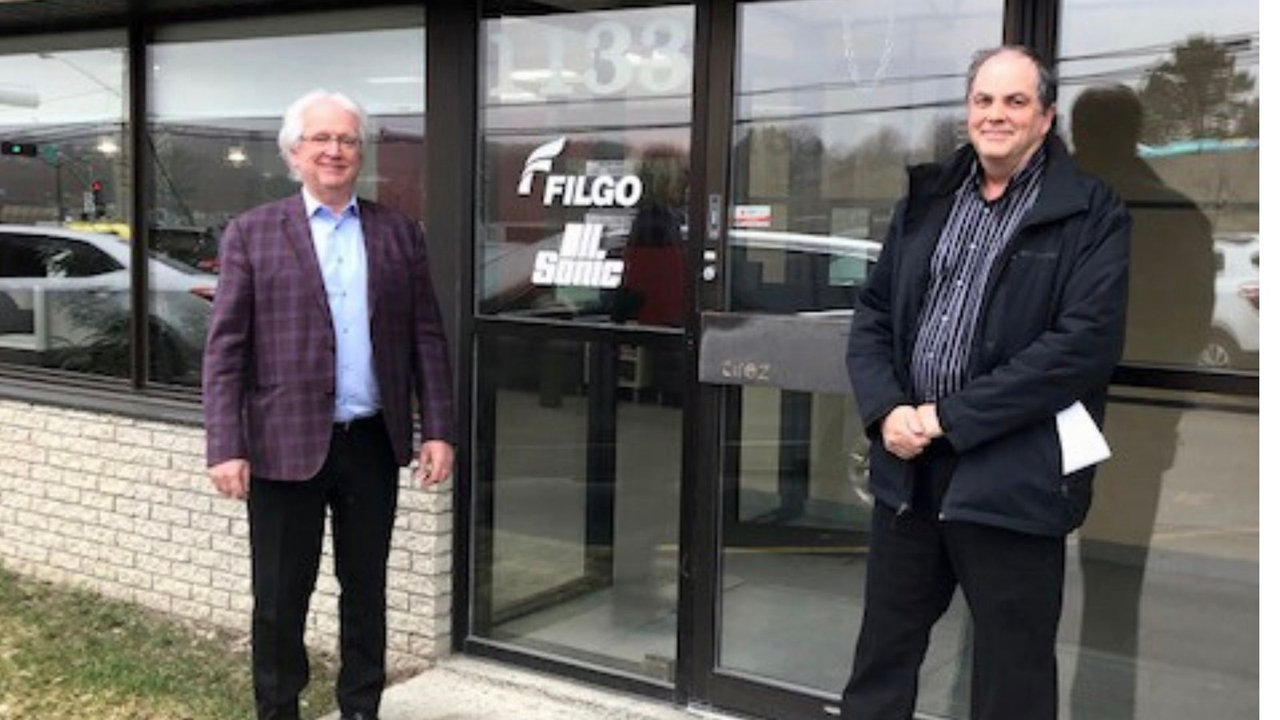 Michel Lehoux, président-directeur général de Groupe Filgo-Sonic et de Gilles Boutin, membre du conseil d’administration de La Source