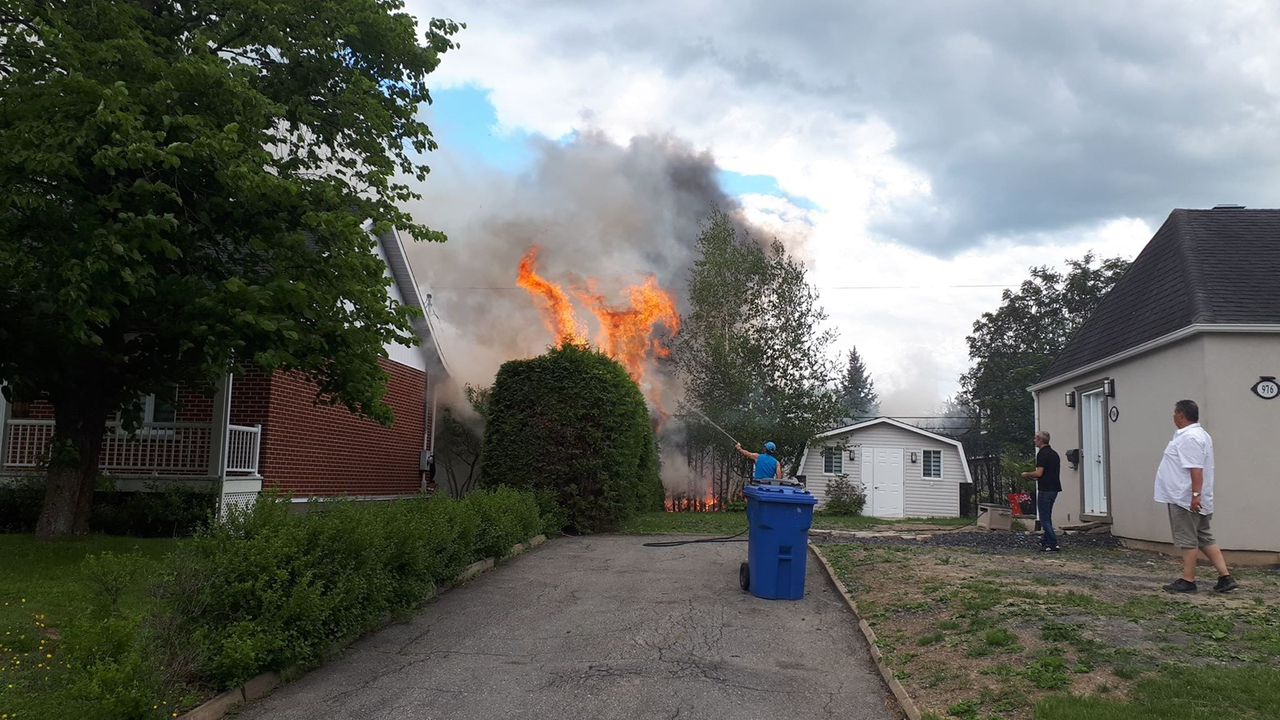 Feu en cours à Saint-Georges