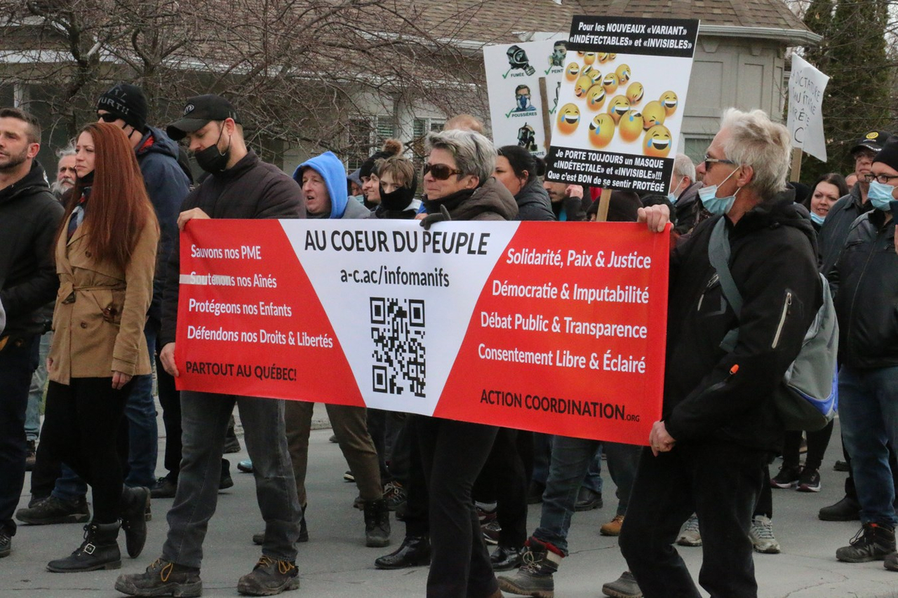 500 personnes à une manif contre les mesures sanitaires de la COVID-19