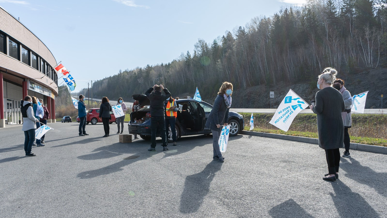Les professionnels de l'éducation manifestent à Saint-Georges