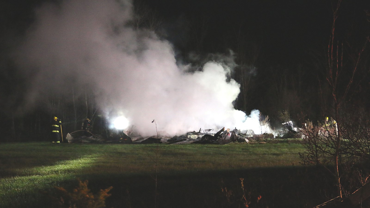 Feu de cabane à sucre à Sainte-Clotilde