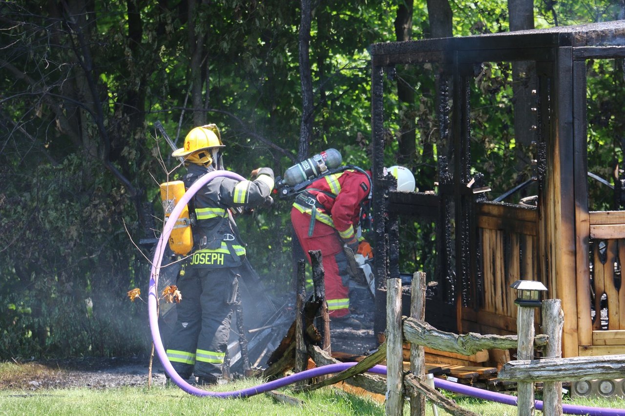 Feu de remise au Camping Saint-Joseph