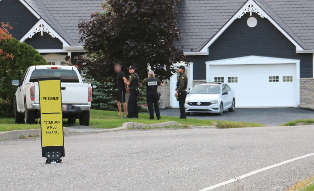 Intervention policière à Saint-Elzéar