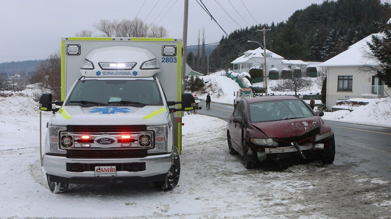 Collision mineure à Beauceville
