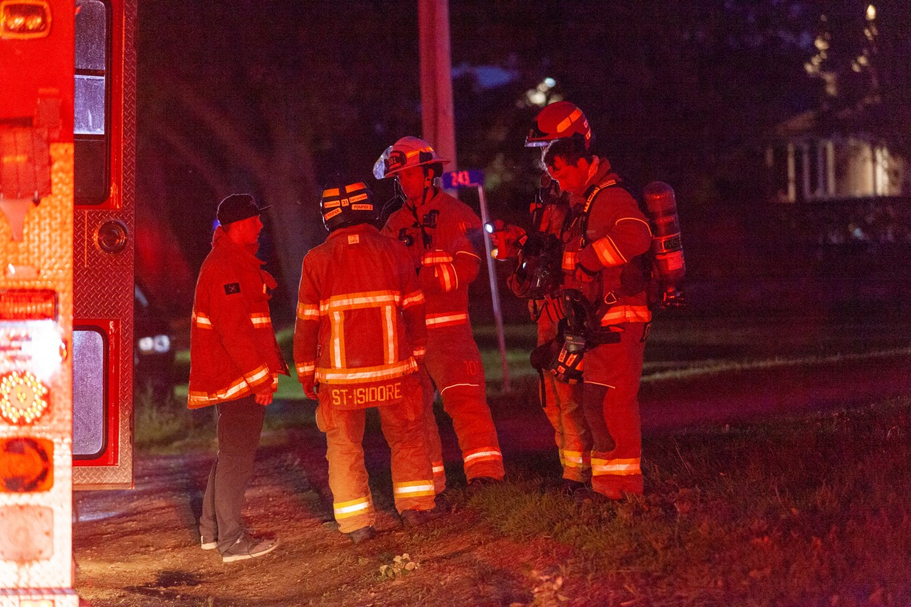 Début d'incendie Saint-Isidore