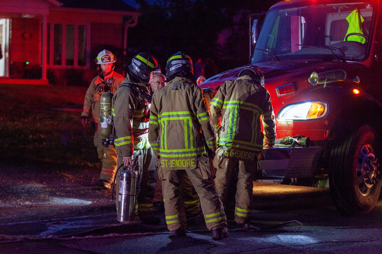 Début d'incendie Saint-Isidore