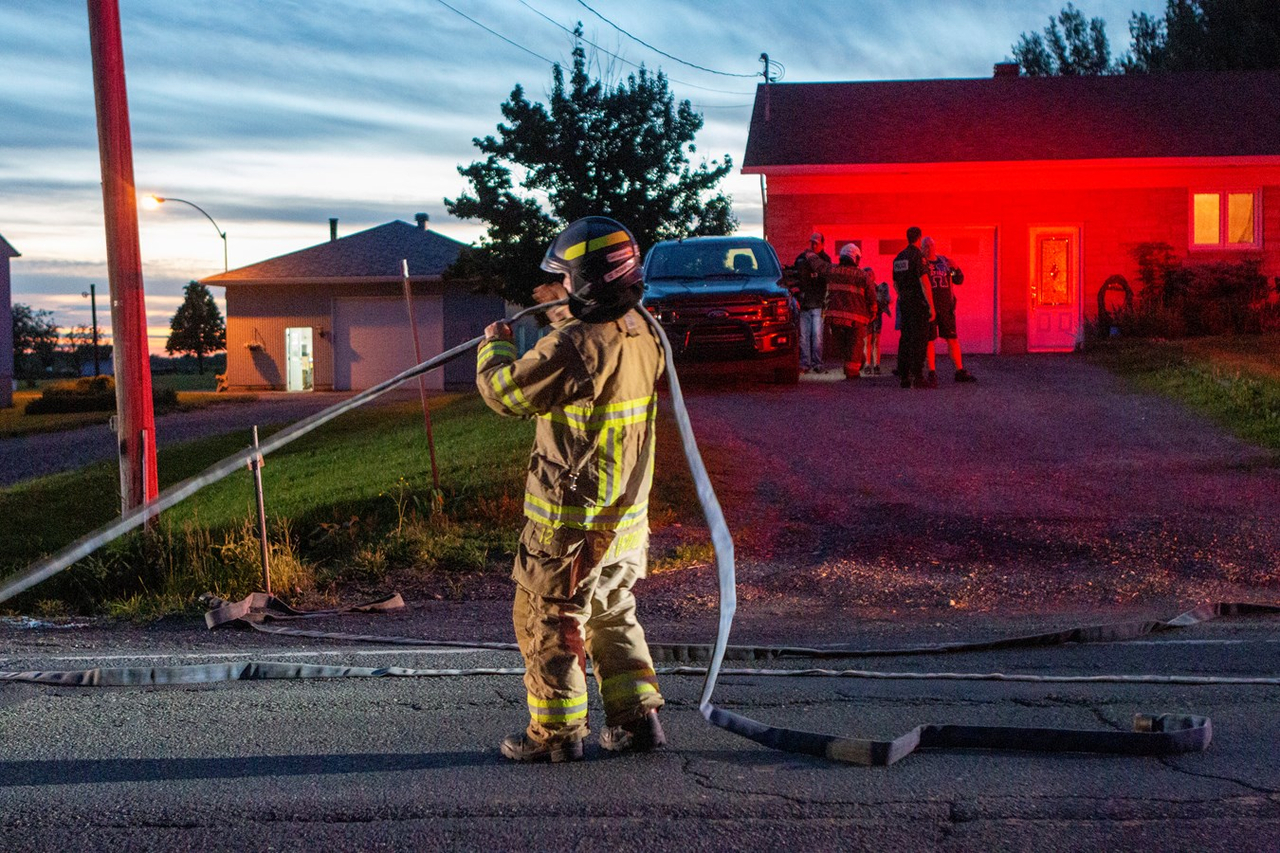 Début d'incendie Saint-Isidore