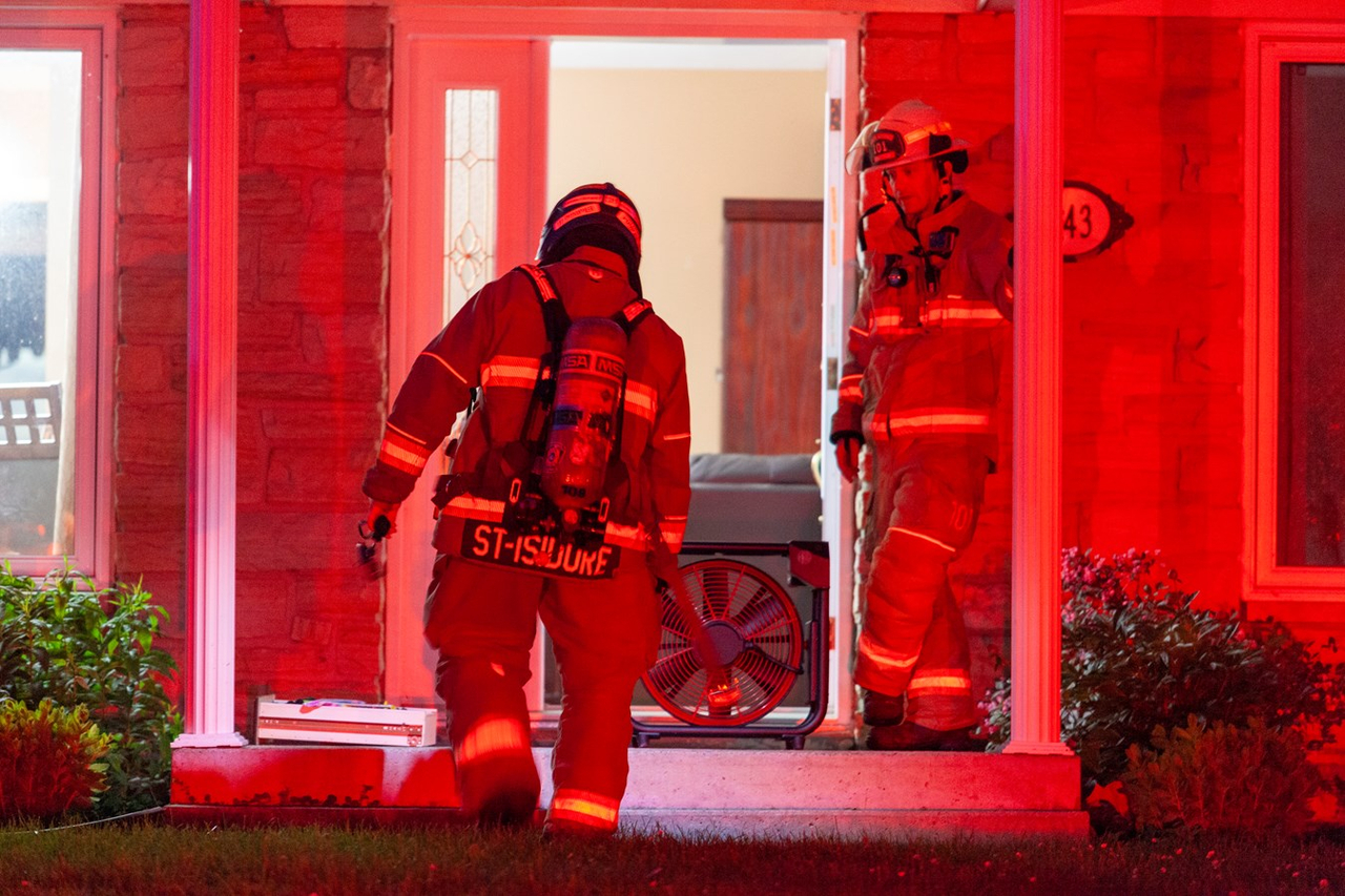 Début d'incendie Saint-Isidore