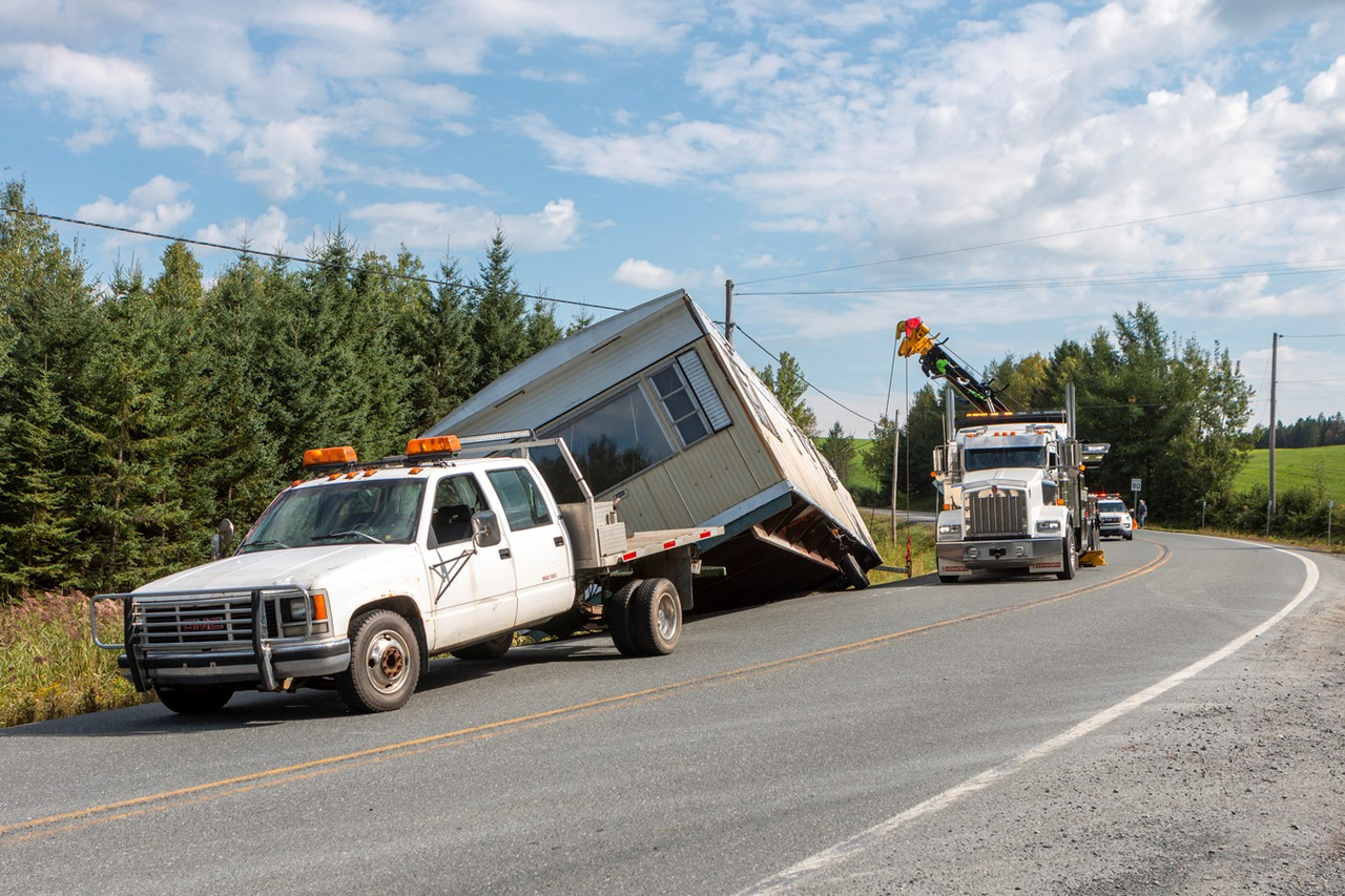 Sortie de route sur l'avenue Lambert à Beauceville