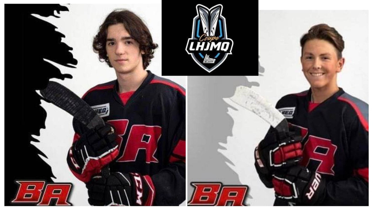 Nathan Boucher sera de la formation LHJMQ Noir tandis que Noah Boily sera avec l’équipe Québec U15 Bleu.
