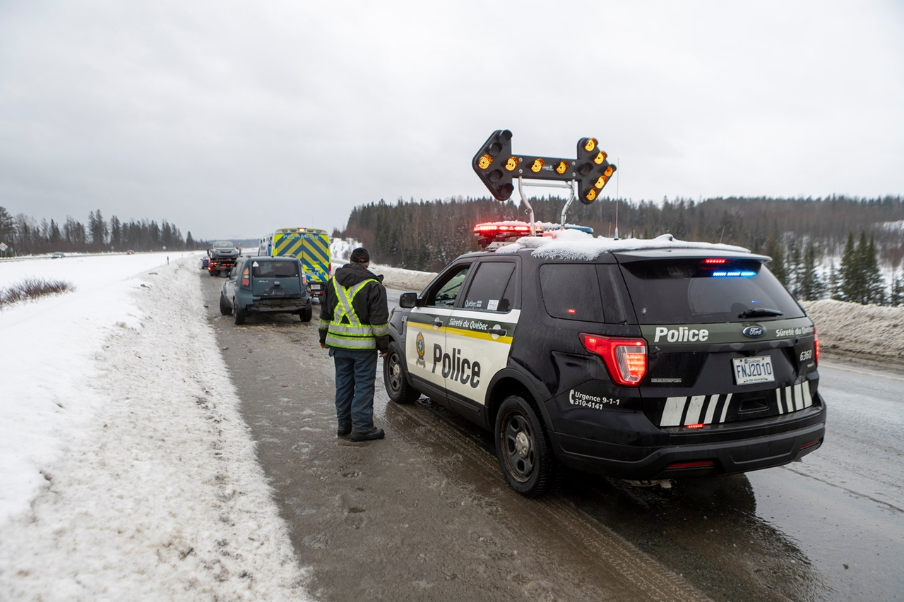 Accident sur l'autoroute 73 ce matin