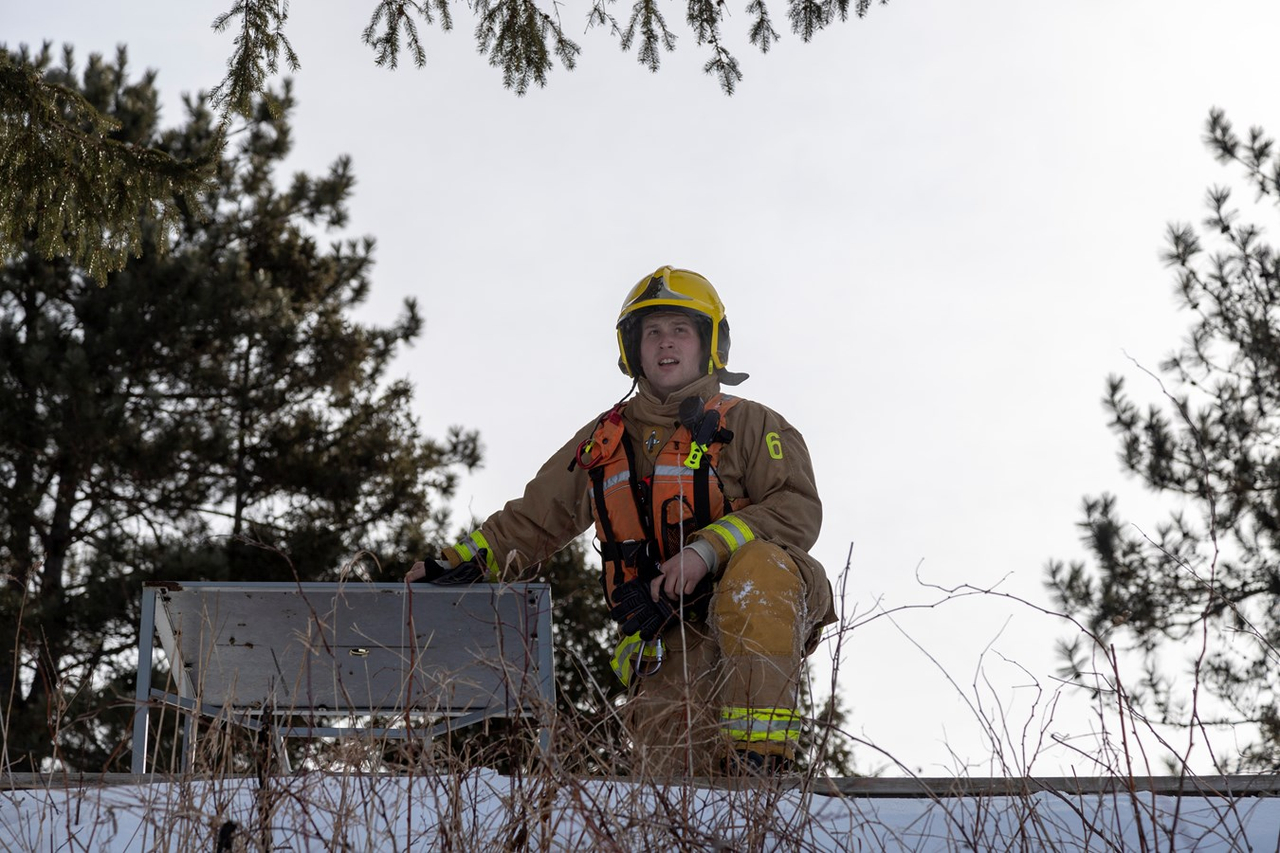 Les pompiers de Scott sur la glace!