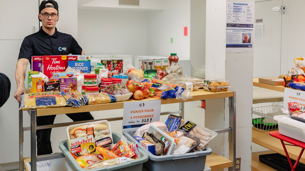 Un exemple de panier alimentaires pour une famille de 4 personnes