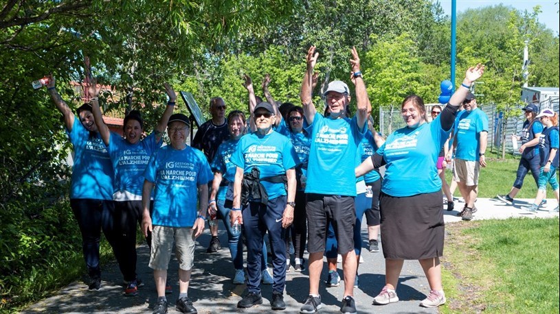 Quelques uns des participants à la marche de l'an dernier.