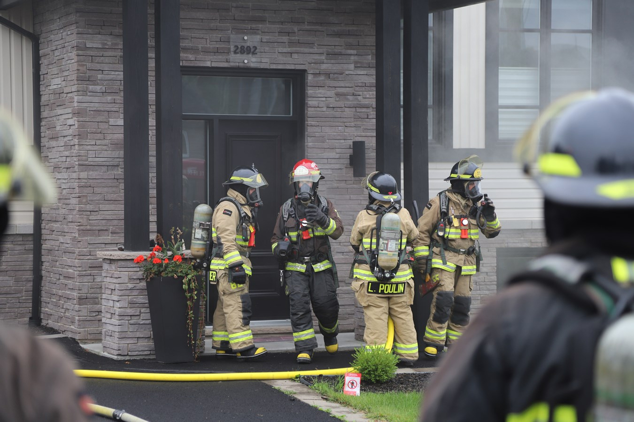 Intervention des pompiers de Saint-Georges sur la 129e rue