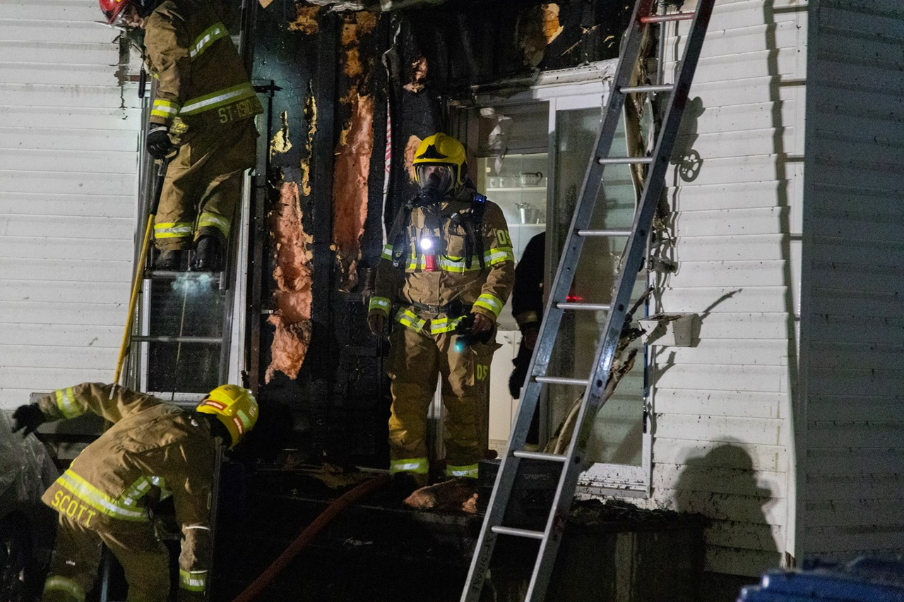Intervention des pompiers à Scott